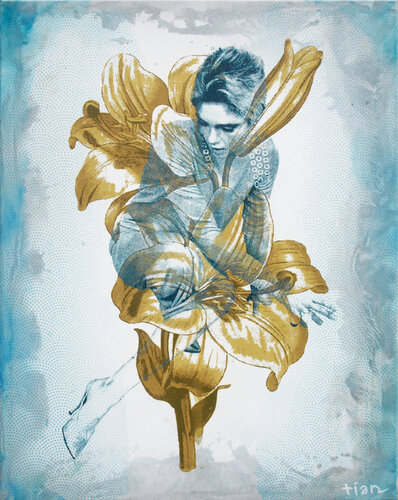 Edie & the Lilies by TIAN, Painting for Sale on Select