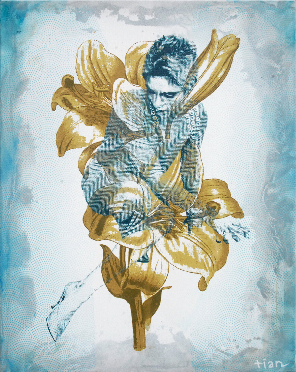 Edie & the Lilies TIAN Original painting for sale