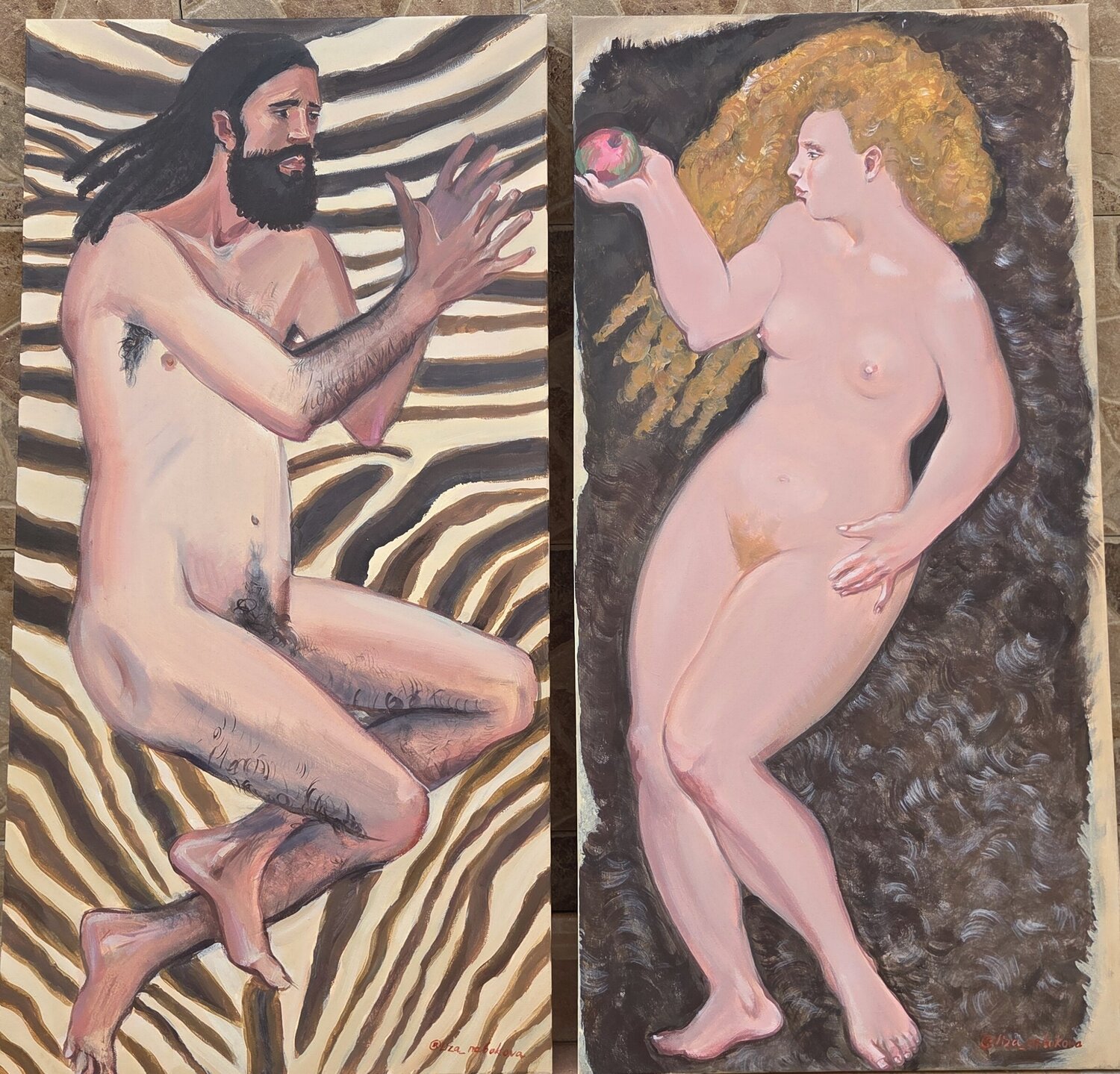 Mamá y Papá Elizaveta Nabokova Original painting for sale