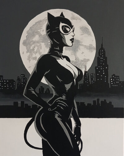 Catwoman by Nataliia Lipetska, Painting for Sale on Select