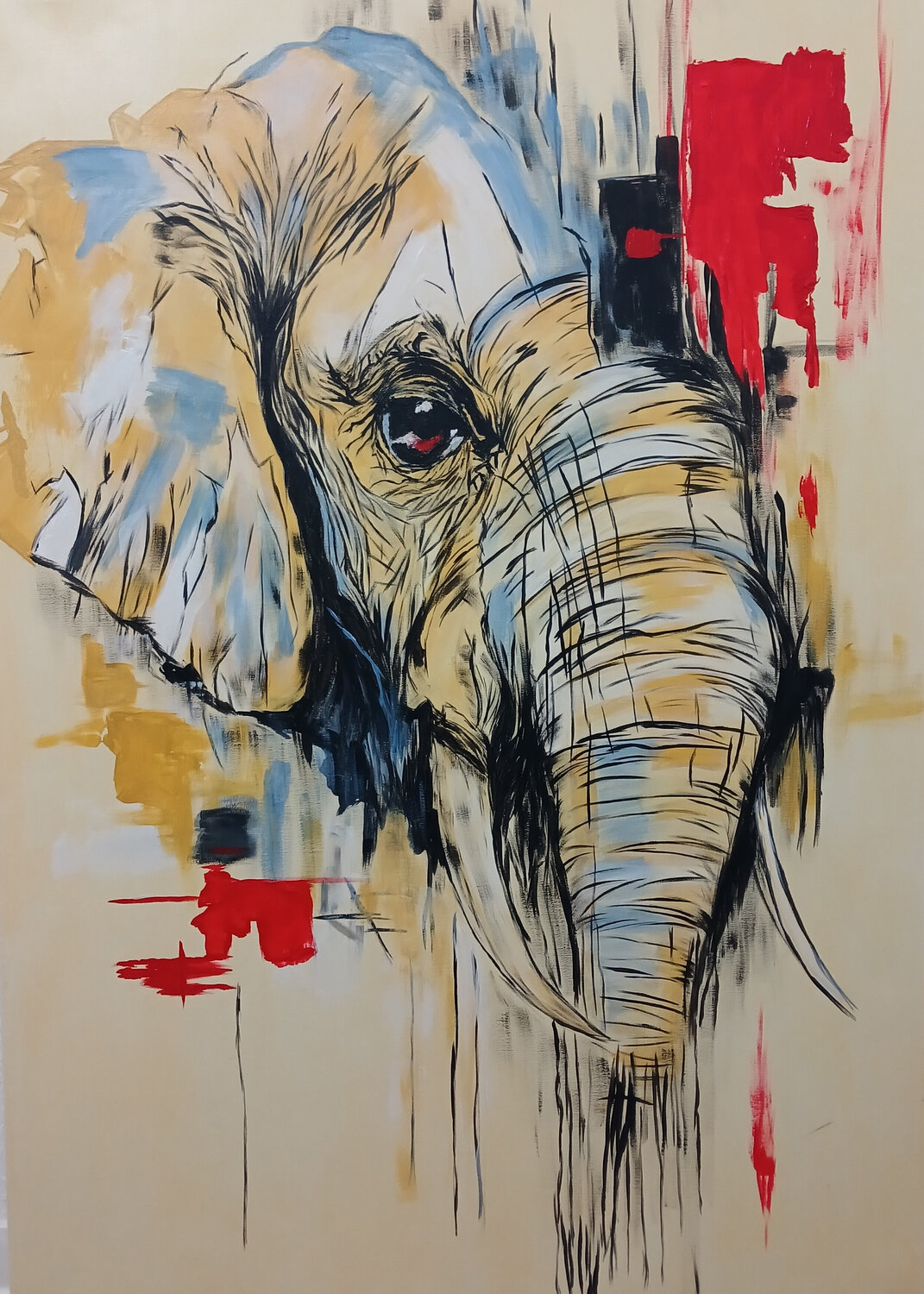 Elefant Nataliia Lipetska Original painting for sale