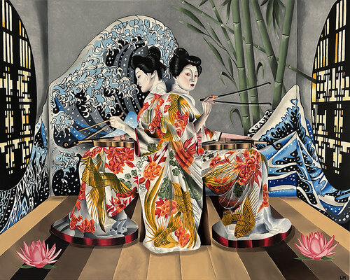 The Geishe by LORENZO MONEGATO, Painting for Sale on Select