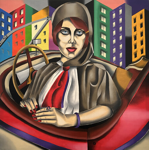 Lady Cadillac by LORENZO MONEGATO, Painting for Sale on Select