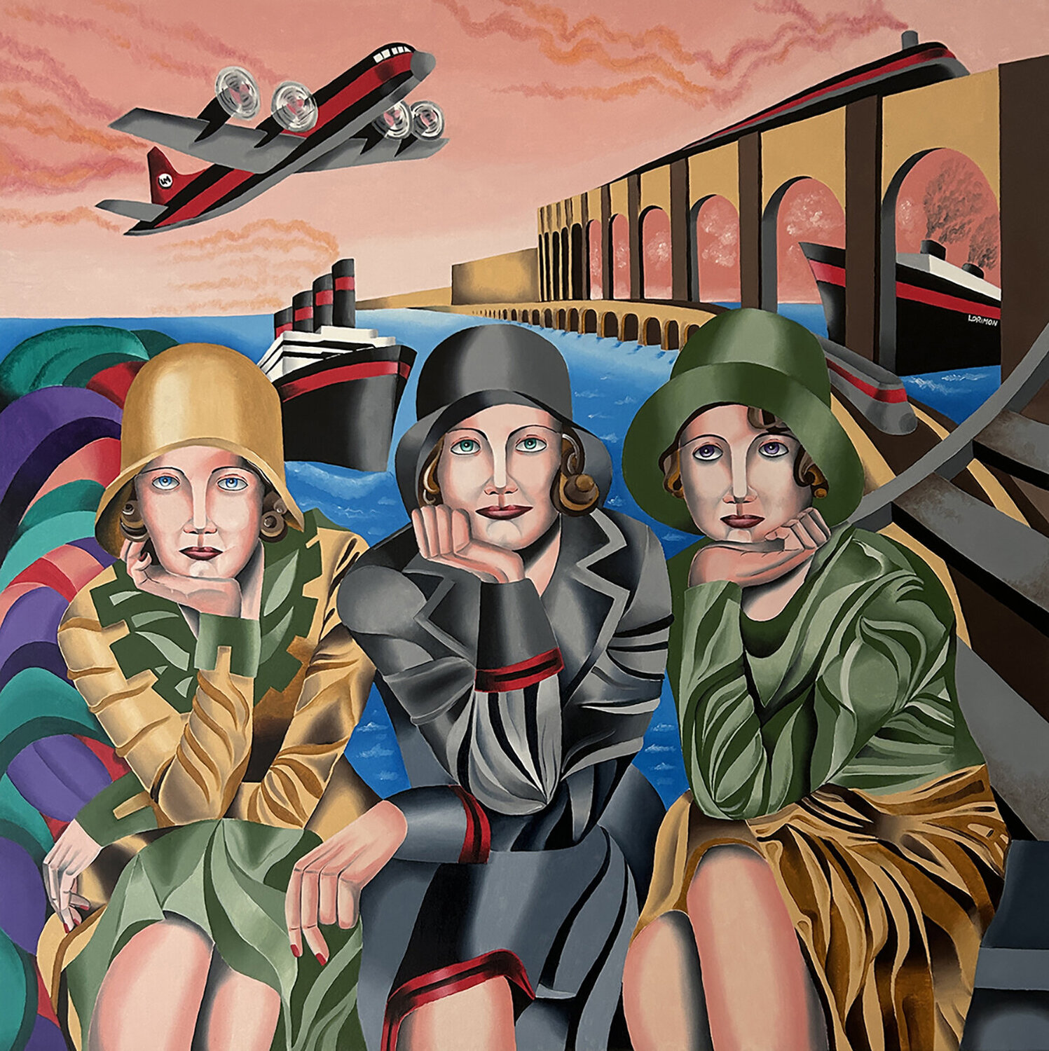 The friends LORENZO MONEGATO Original painting for sale