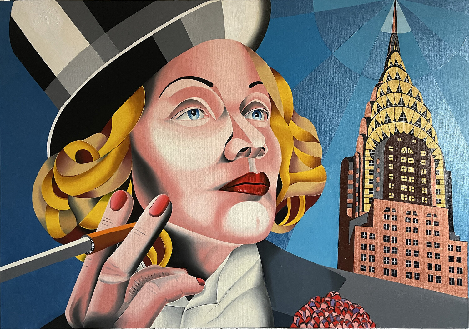 The smoker LORENZO MONEGATO Original painting for sale