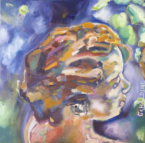 Cachée by Géraldine Bard, Painting for Sale on Select