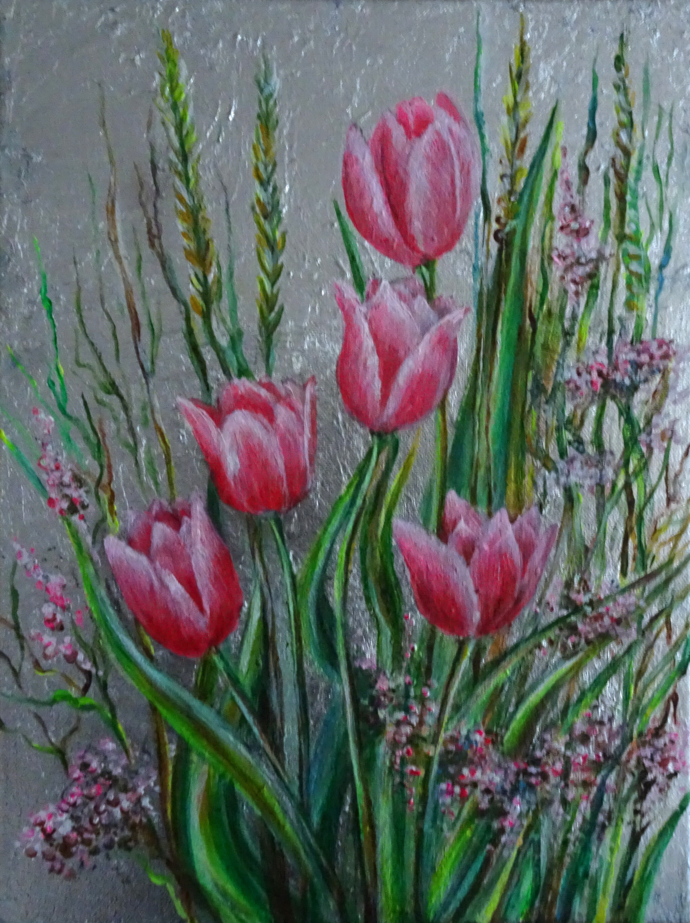Tulips in Silver Light – Floral Poetry in Pink