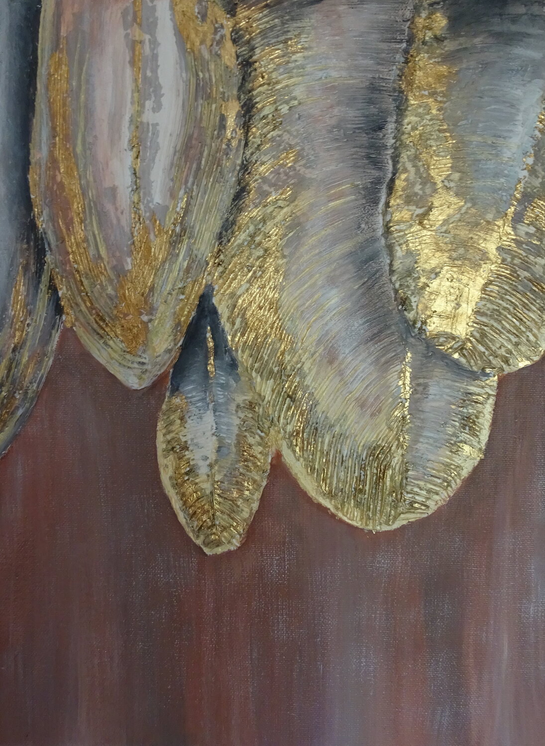Dance of the golden feather Olga Milova Original painting for sale