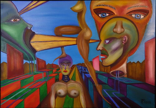 Half Lady by Tilo Tscheulin, Painting for Sale on Select