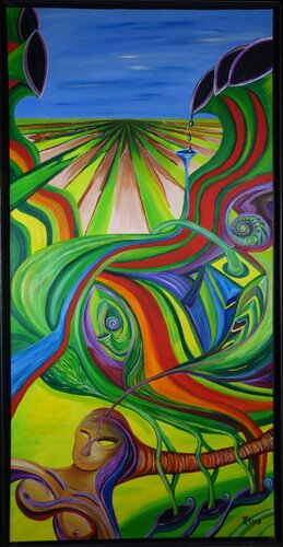 Organisch expressive Trilogie Teil(3) Concious Horizon by Tilo Tscheulin, Painting for Sale on Select