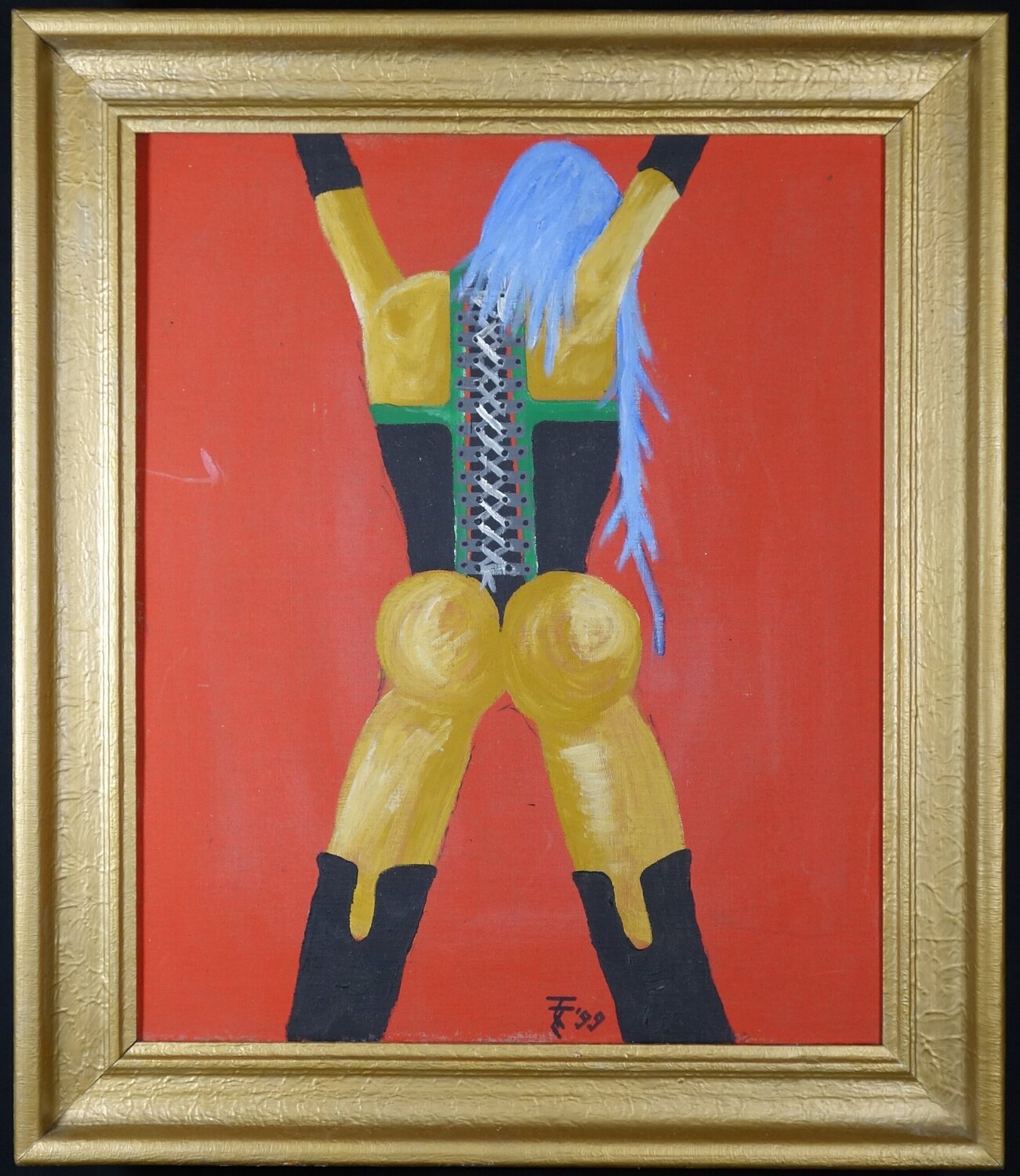 A Fetish Dream in 1999 Tilo Tscheulin Original painting for sale