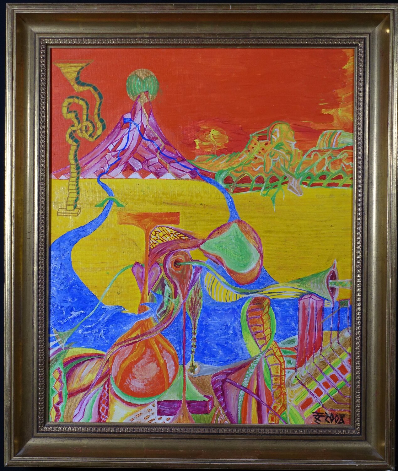 Shadowless Land  - far, far beyond our time Tilo Tscheulin Original painting for sale
