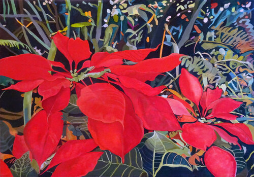 Poinsettia by Moorland Productions (Kenneth Hay / Seetha A), Painting for Sale on Select