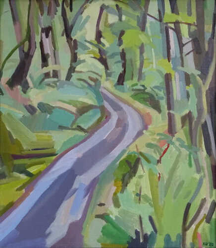 Path in the Woods, Dol y Bont by Moorland Productions (Kenneth Hay / Seetha A), Painting for Sale on Select