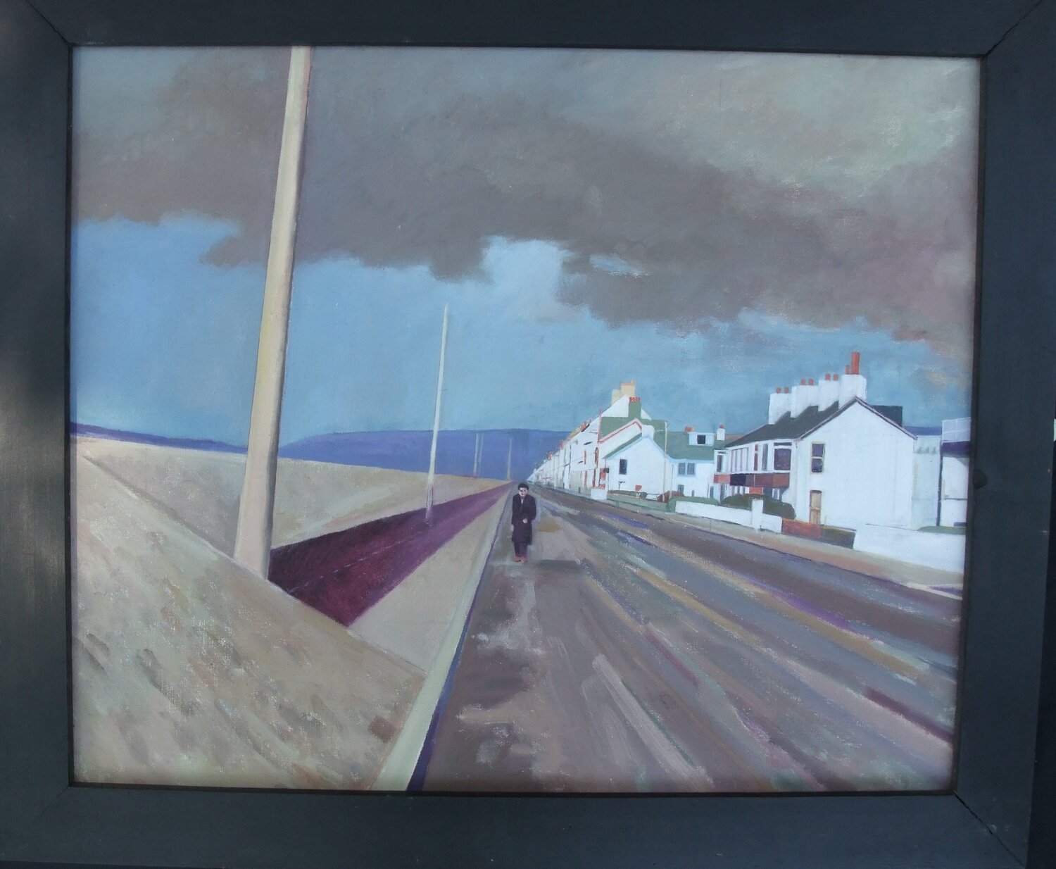 Figure by the shore, Borth Moorland Productions (Kenneth Hay / Seetha A) Original painting for sale
