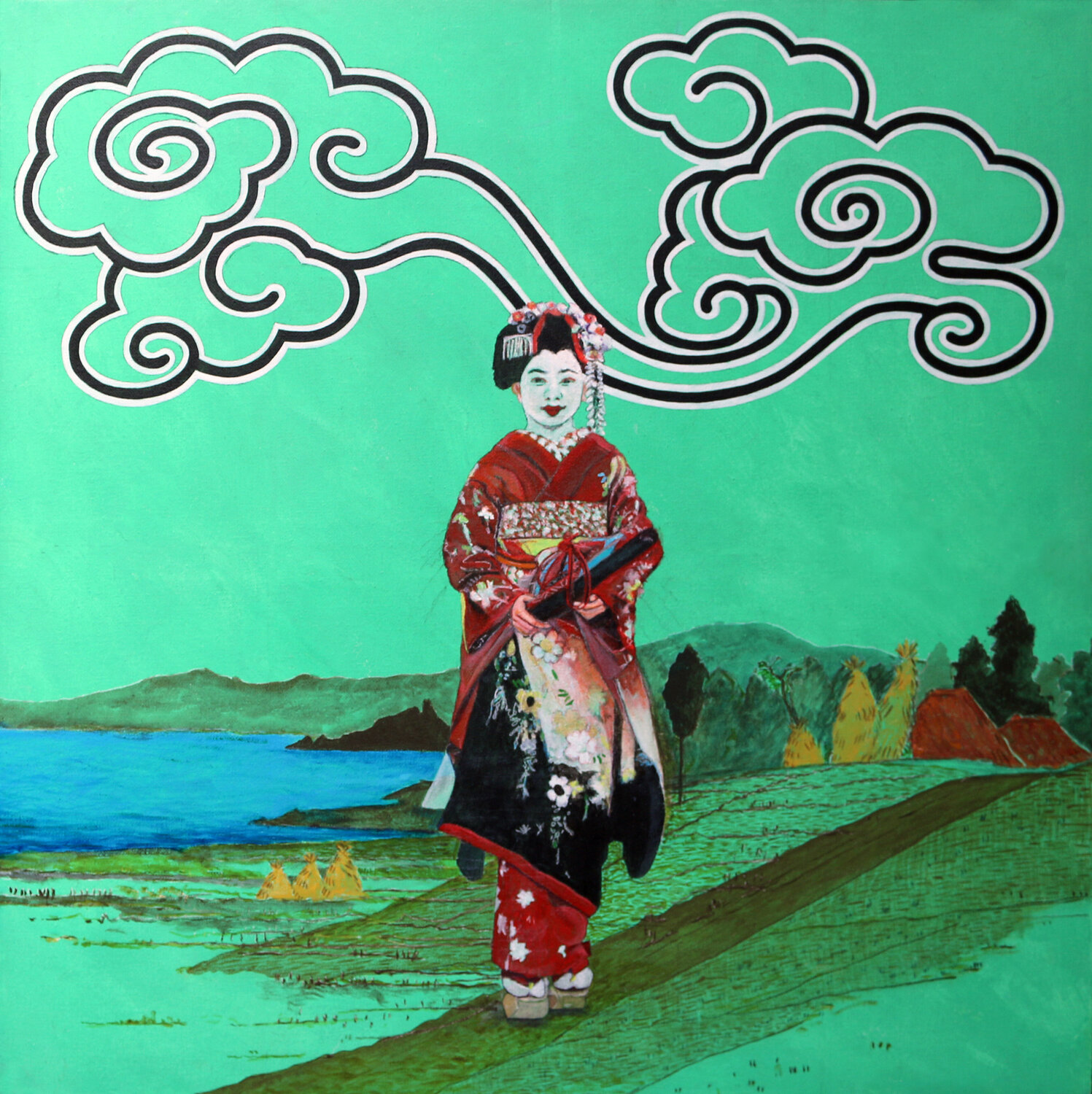 Geisha No 1 in Three Modes Moorland Productions (Kenneth Hay / Seetha A) Original painting for sale