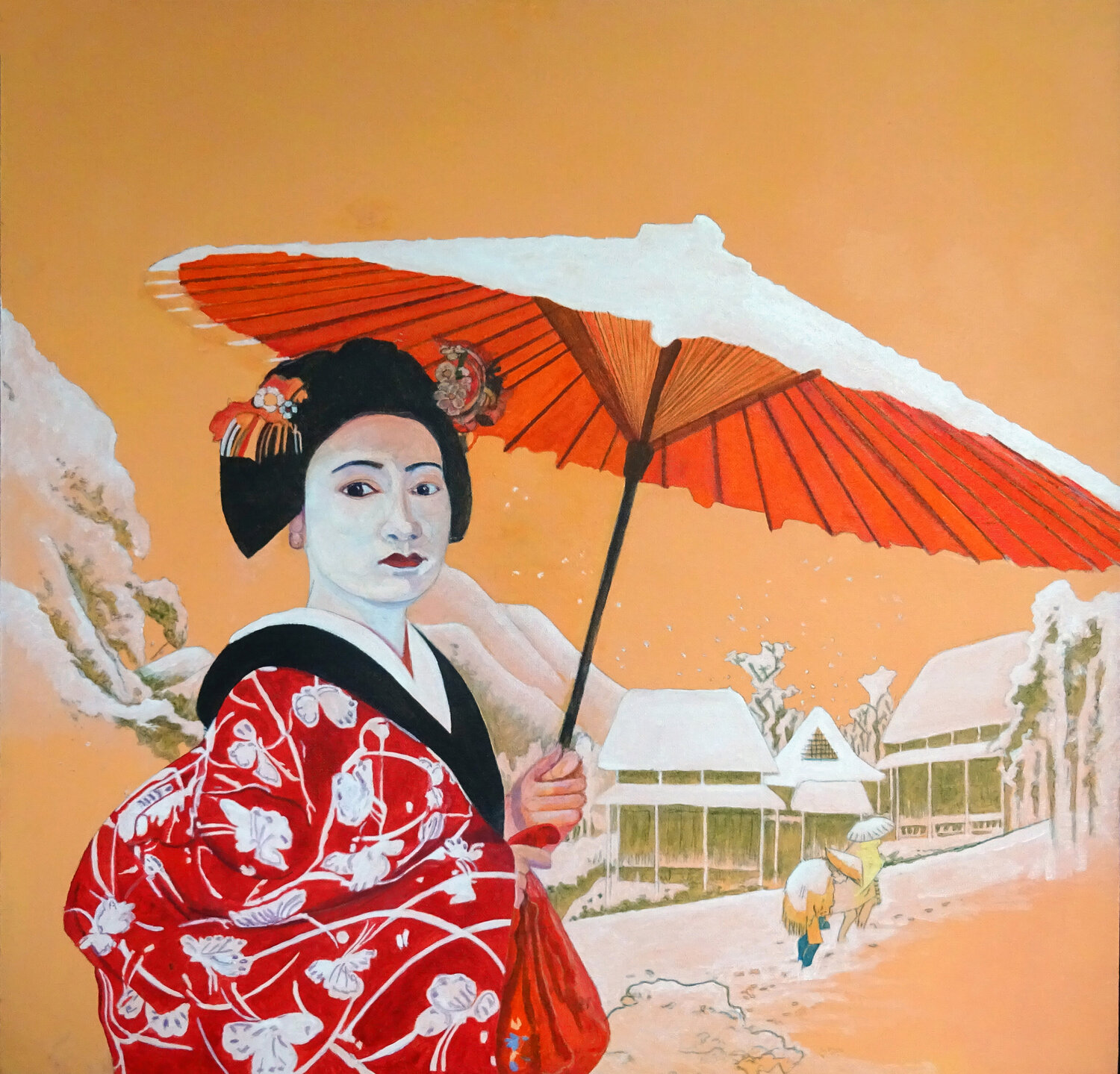 Geisha No 3 in Two Modes Moorland Productions (Kenneth Hay / Seetha A) Original painting for sale