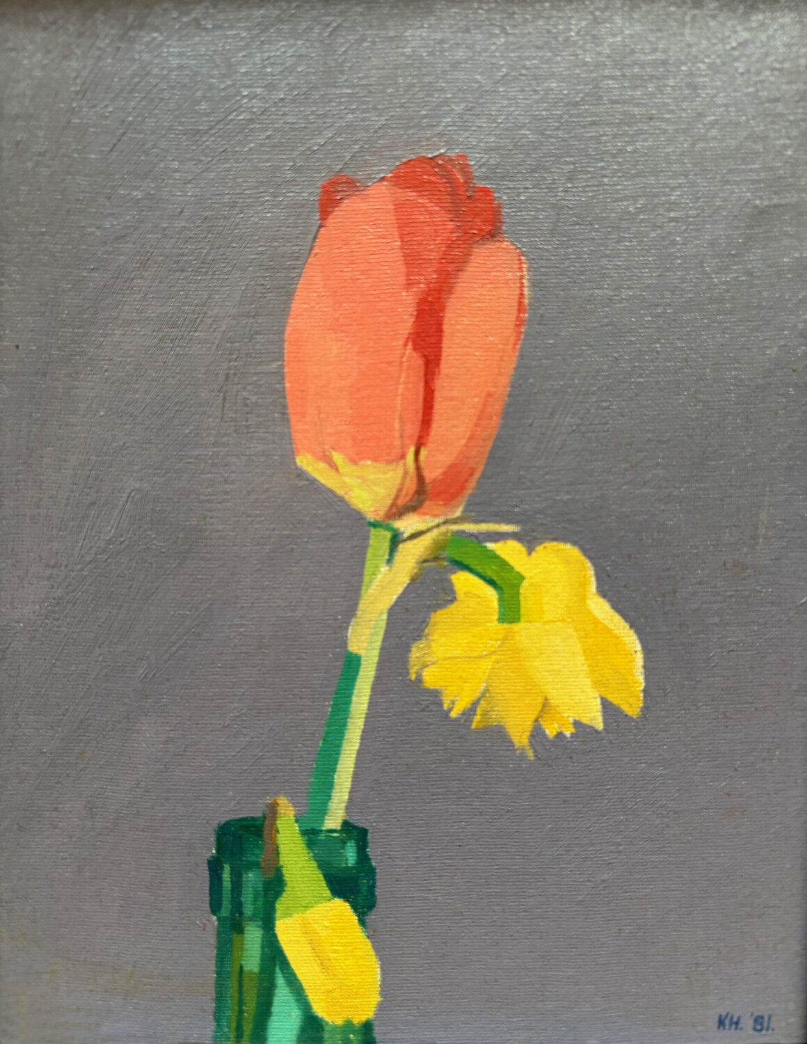 Daffodil & Tulip Moorland Productions (Kenneth Hay / Seetha A) Original painting for sale