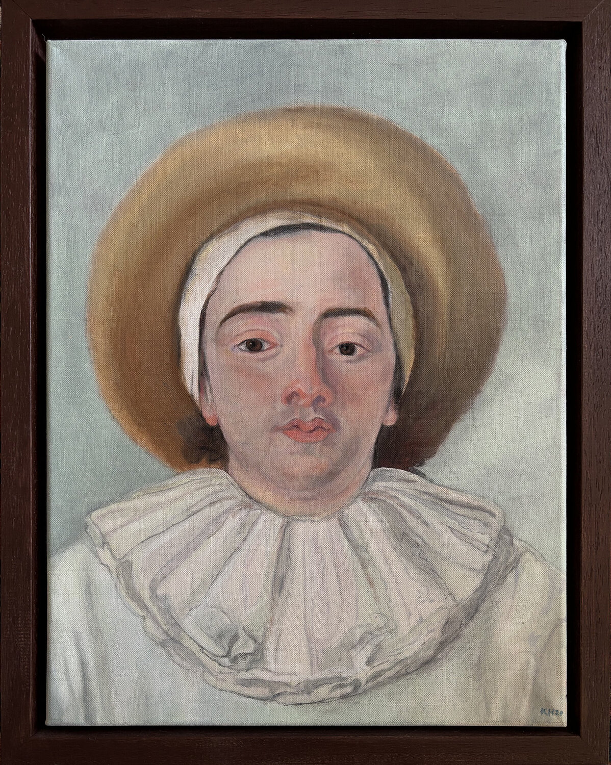 Study after Watteau's "Gilles" Moorland Productions (Kenneth Hay / Seetha A) Original painting for sale