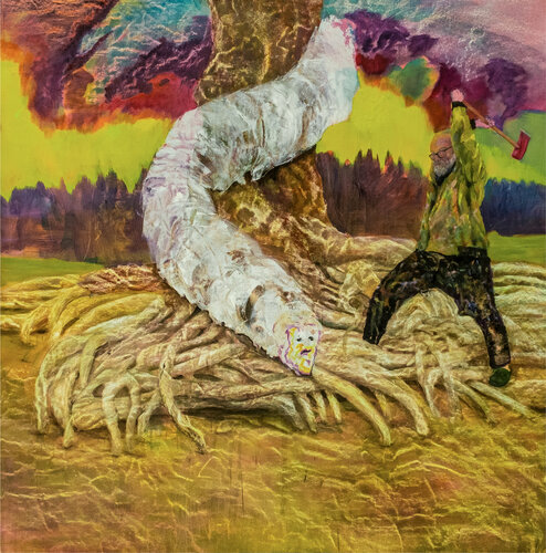 Seme Lasciato Cadere by Elidon Mucaj, Painting for Sale on Select