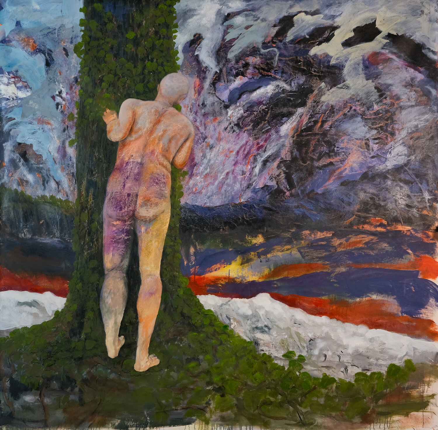 Tutta colpa dell’edera se cadono gli alberi Elidon Mucaj Original painting for sale