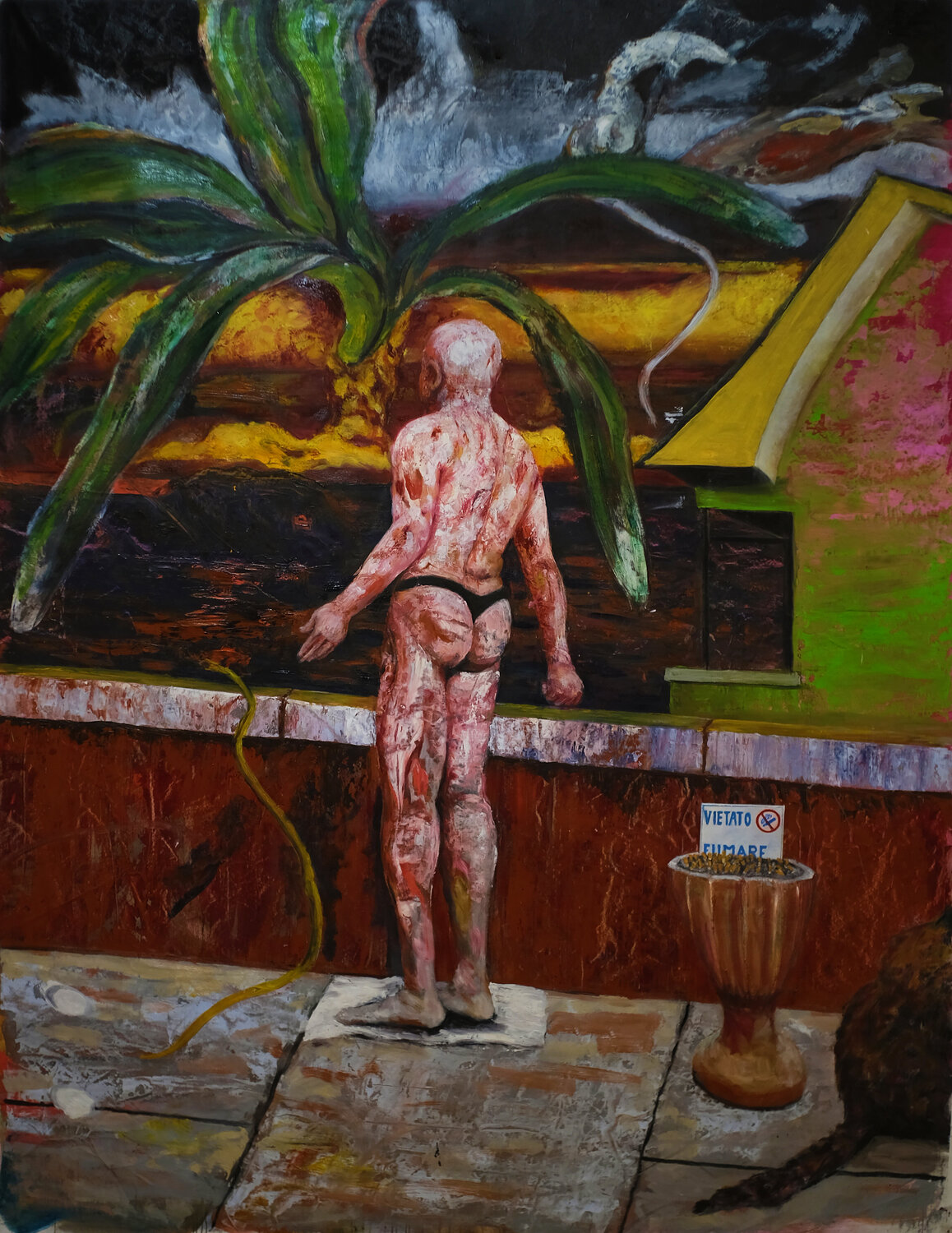 Vietato Fumare Elidon Mucaj Original painting for sale