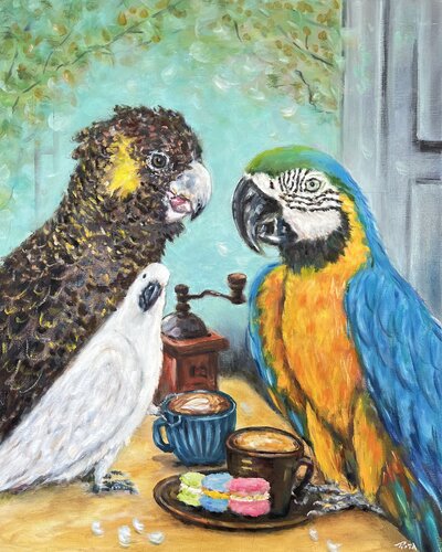 We Bean Together by Rita Hsu, Painting for Sale on Select