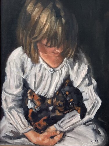 Sweet Companion by Rita Hsu, Painting for Sale on Select