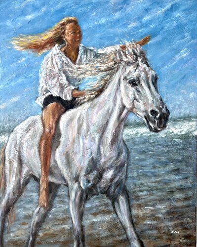 Ride With The Wind by Rita Hsu, Painting for Sale on Select