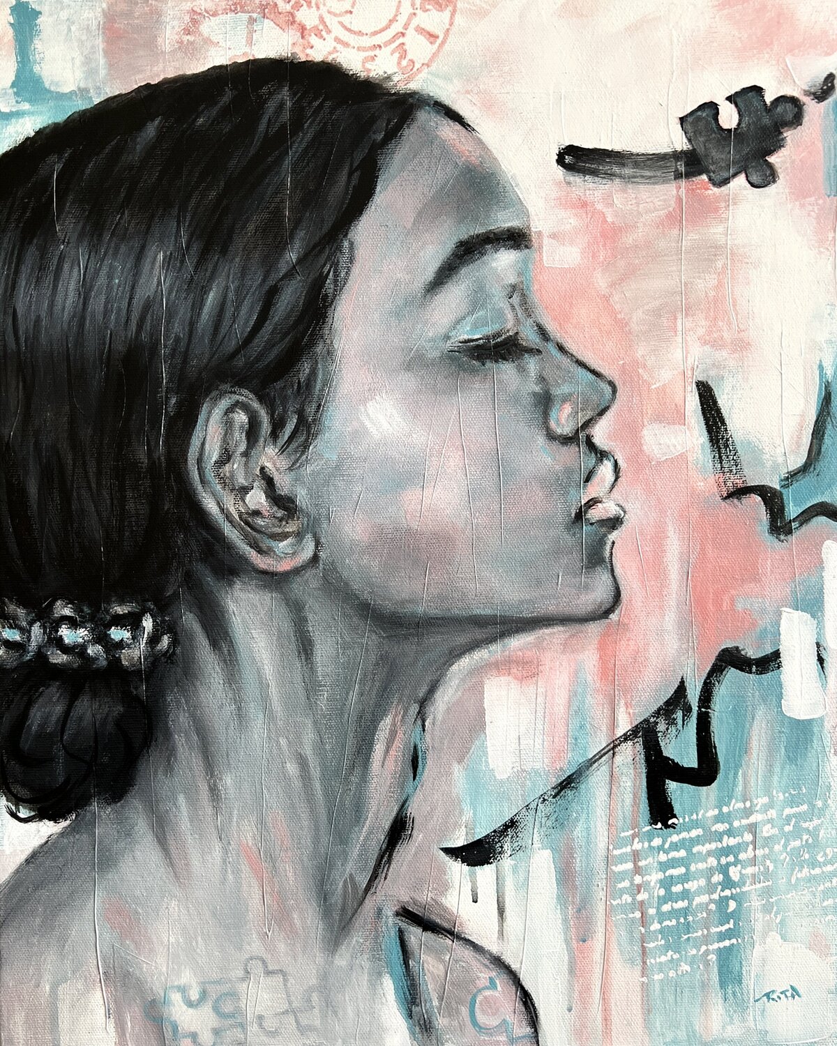 Complete In Piece Rita Hsu Original painting for sale