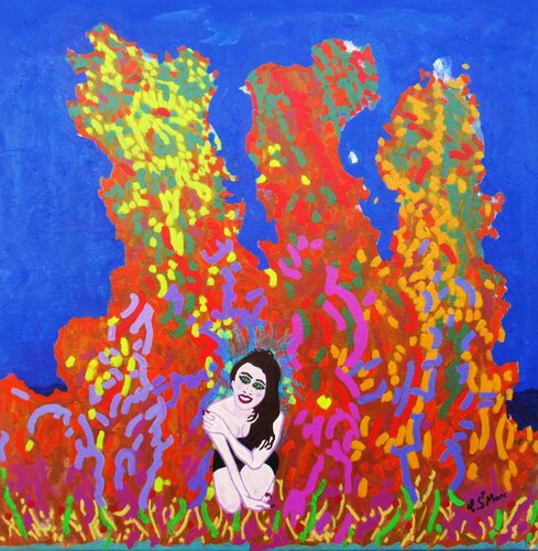 Femme dans le décor by Christian Saint Marc, Painting for Sale on Select