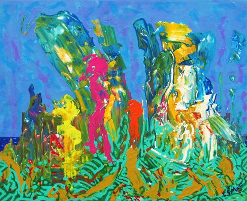 En Apesanteur by Christian Saint Marc, Painting for Sale on Select