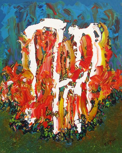 L'amour en cage by Christian Saint Marc, Painting for Sale on Select
