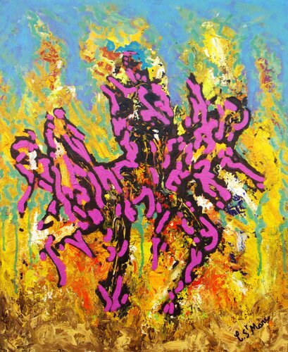 Comme une éclaboussure by Christian Saint Marc, Painting for Sale on Select
