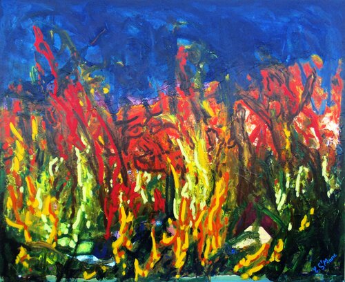 Transhumance estivale by Christian Saint Marc, Painting for Sale on Select