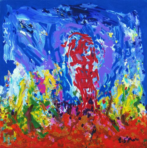 Les temps écarlates by Christian Saint Marc, Painting for Sale on Select