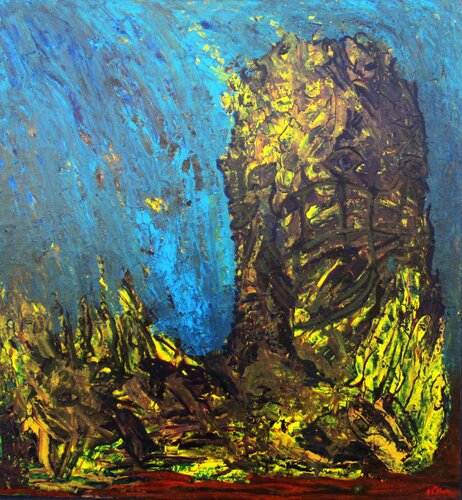 Fossilisation by Christian Saint Marc, Painting for Sale on Select