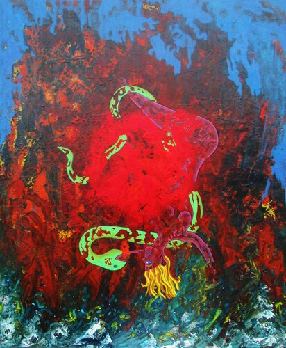 Mari eta Sugaar (mythologie basque) by Christian Saint Marc, Painting for Sale on Select