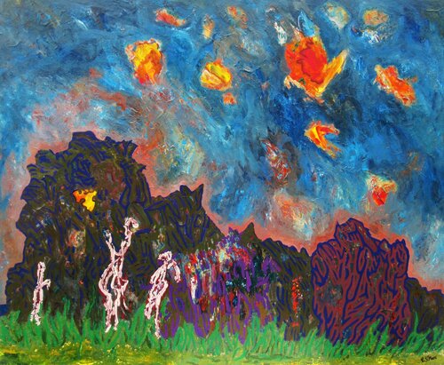 La montagne des délires by Christian Saint Marc, Painting for Sale on Select