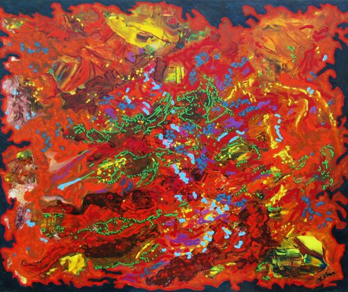 Réaction en chaîne by Christian Saint Marc, Painting for Sale on Select