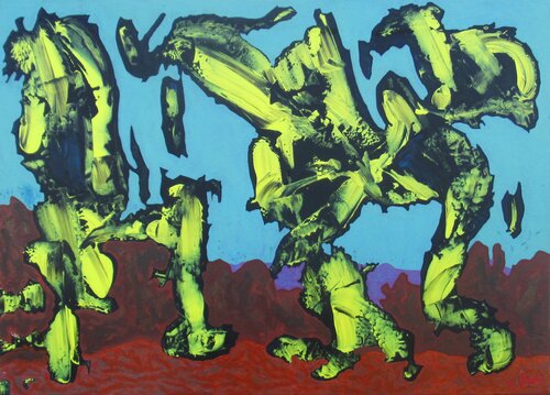 Outre jaune by Christian Saint Marc, Painting for Sale on Select