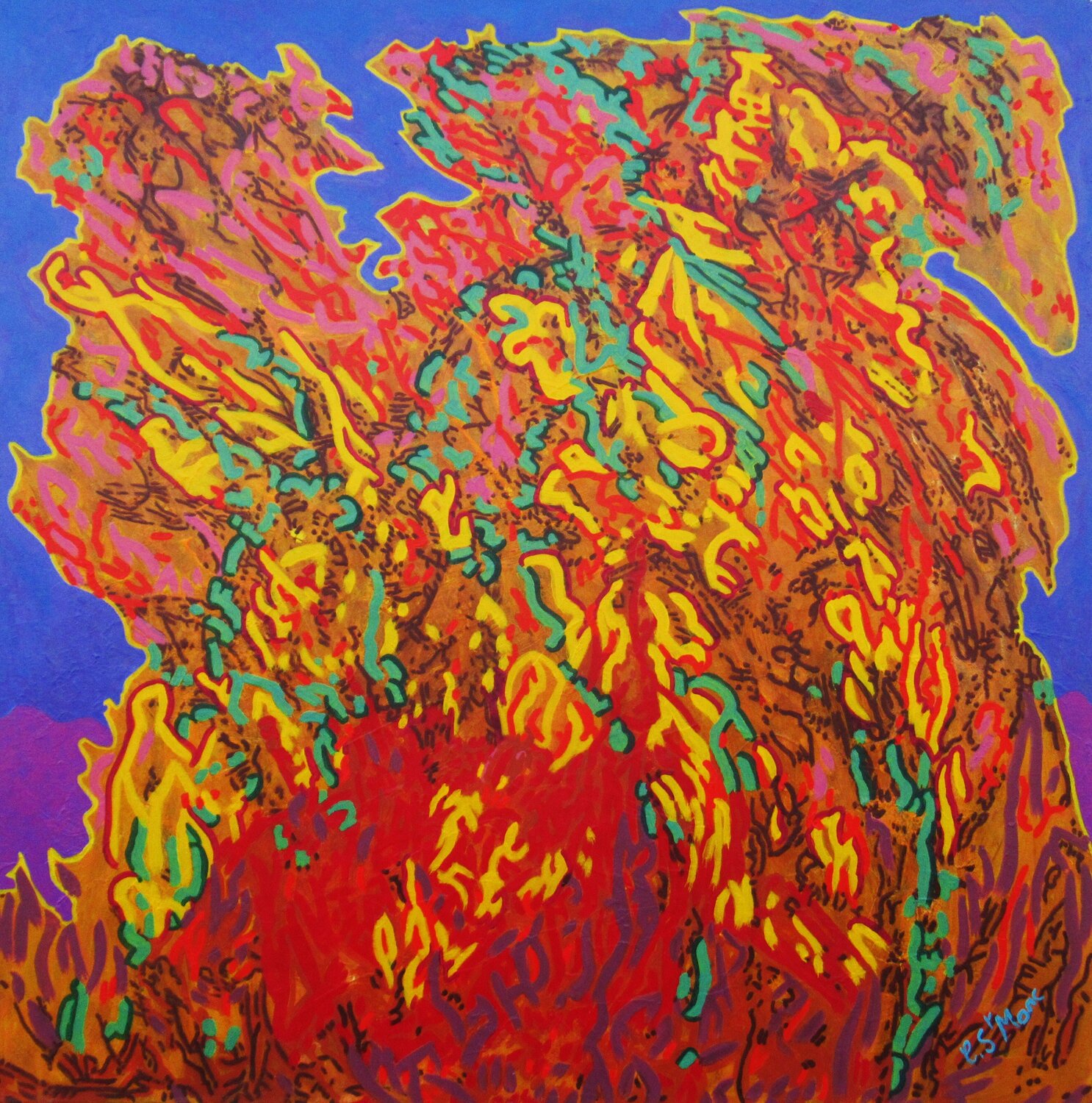 Paroxysme Christian Saint Marc Original painting for sale