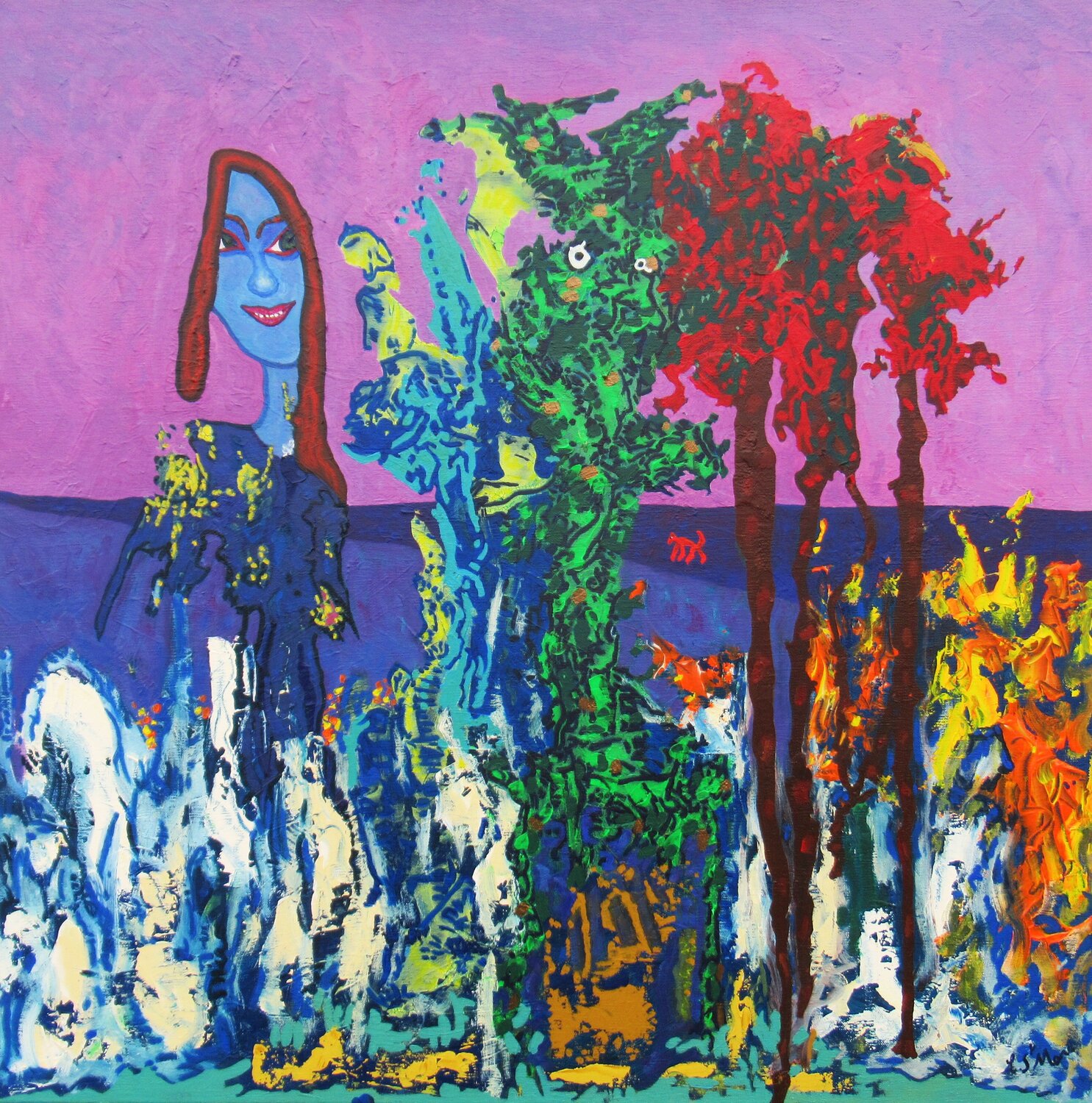 Ecolo-colère Christian Saint Marc Original painting for sale