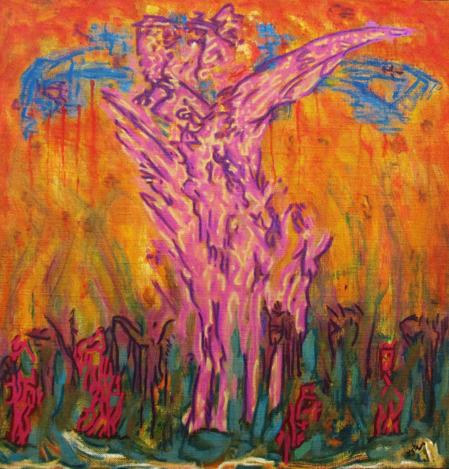 Les tonalités du cœur Christian Saint Marc Original painting for sale