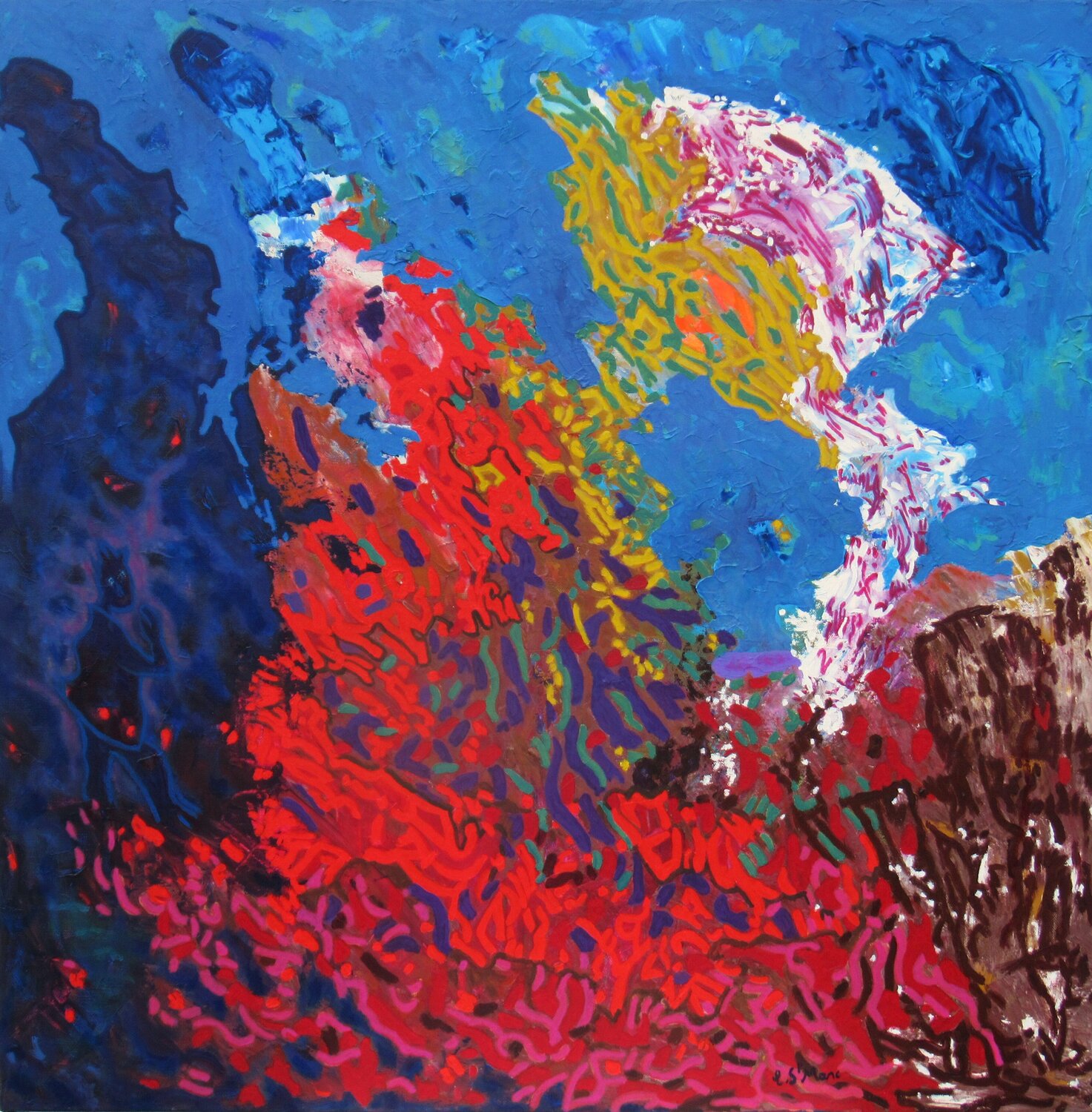 Imaginaire du réel Christian Saint Marc Original painting for sale
