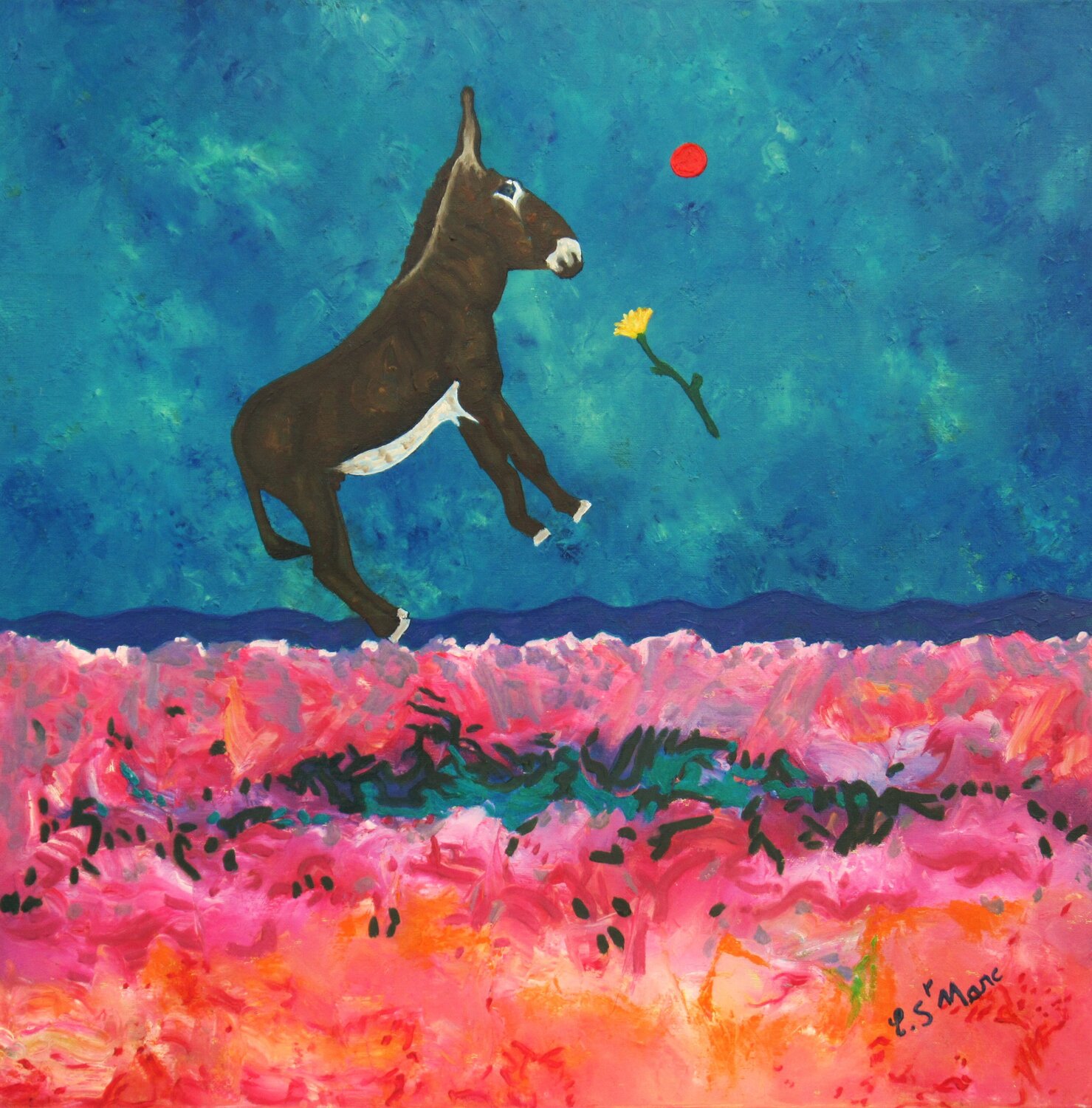 La céleste Twinkle Christian Saint Marc Original painting for sale