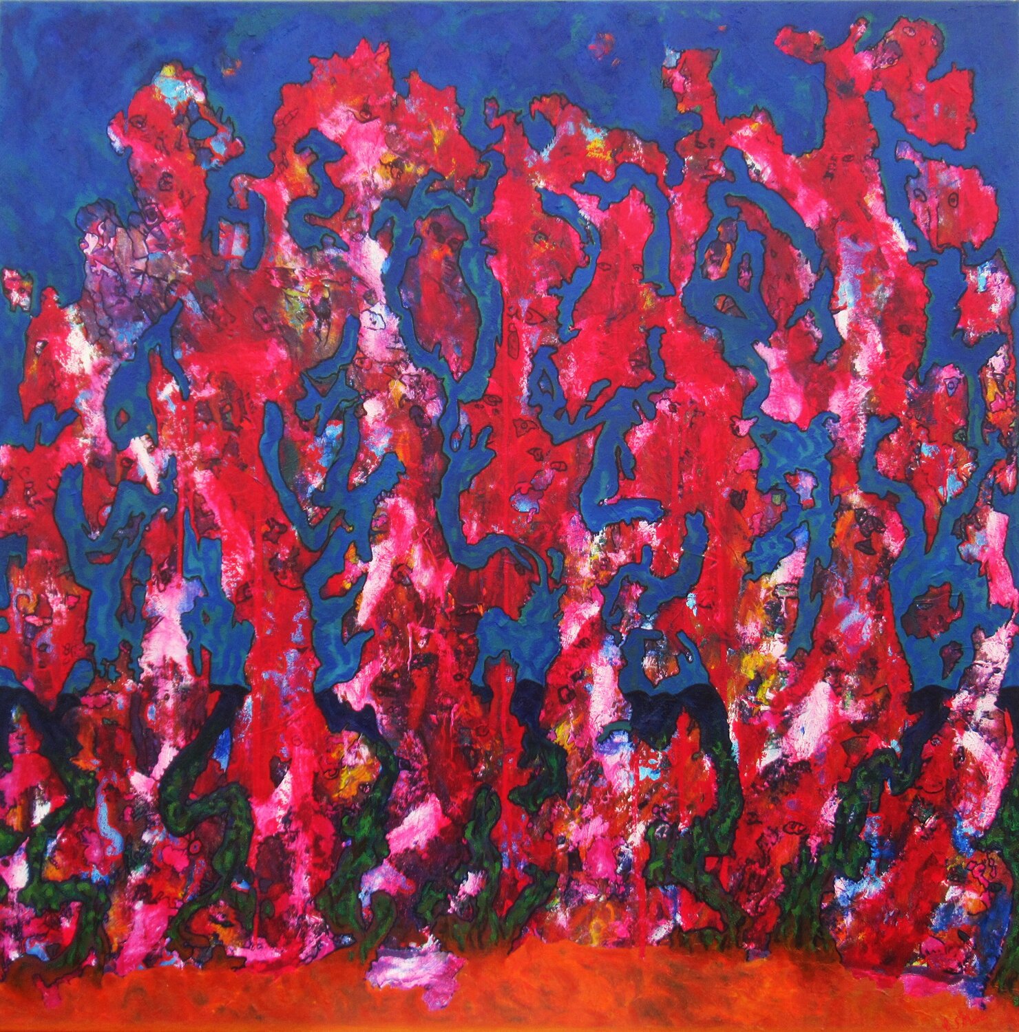 Embrasement Christian Saint Marc Original painting for sale