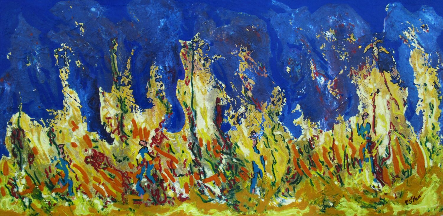Eclair, Rage ! Christian Saint Marc Original painting for sale