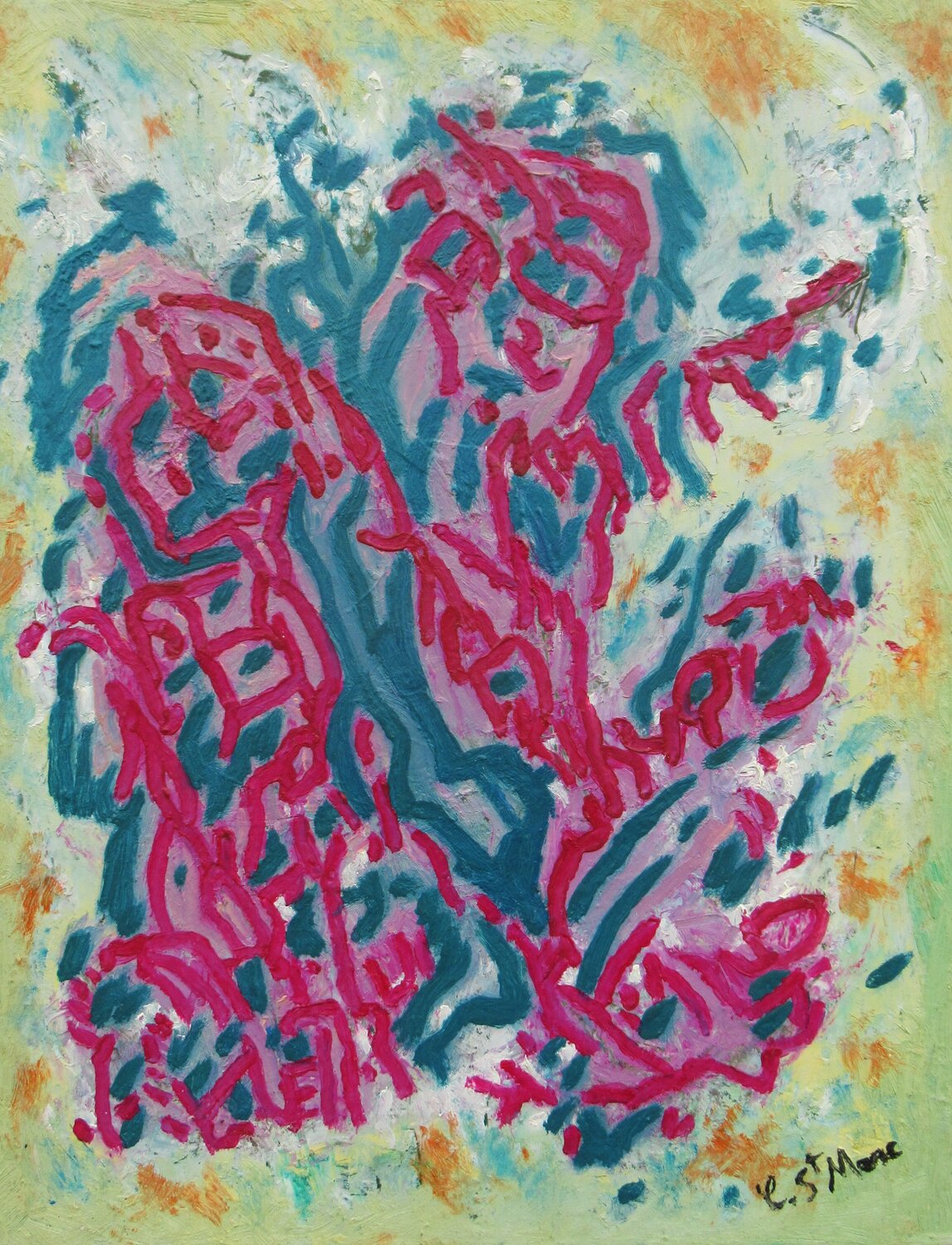 Dance of tomorrow Christian Saint Marc Original painting for sale