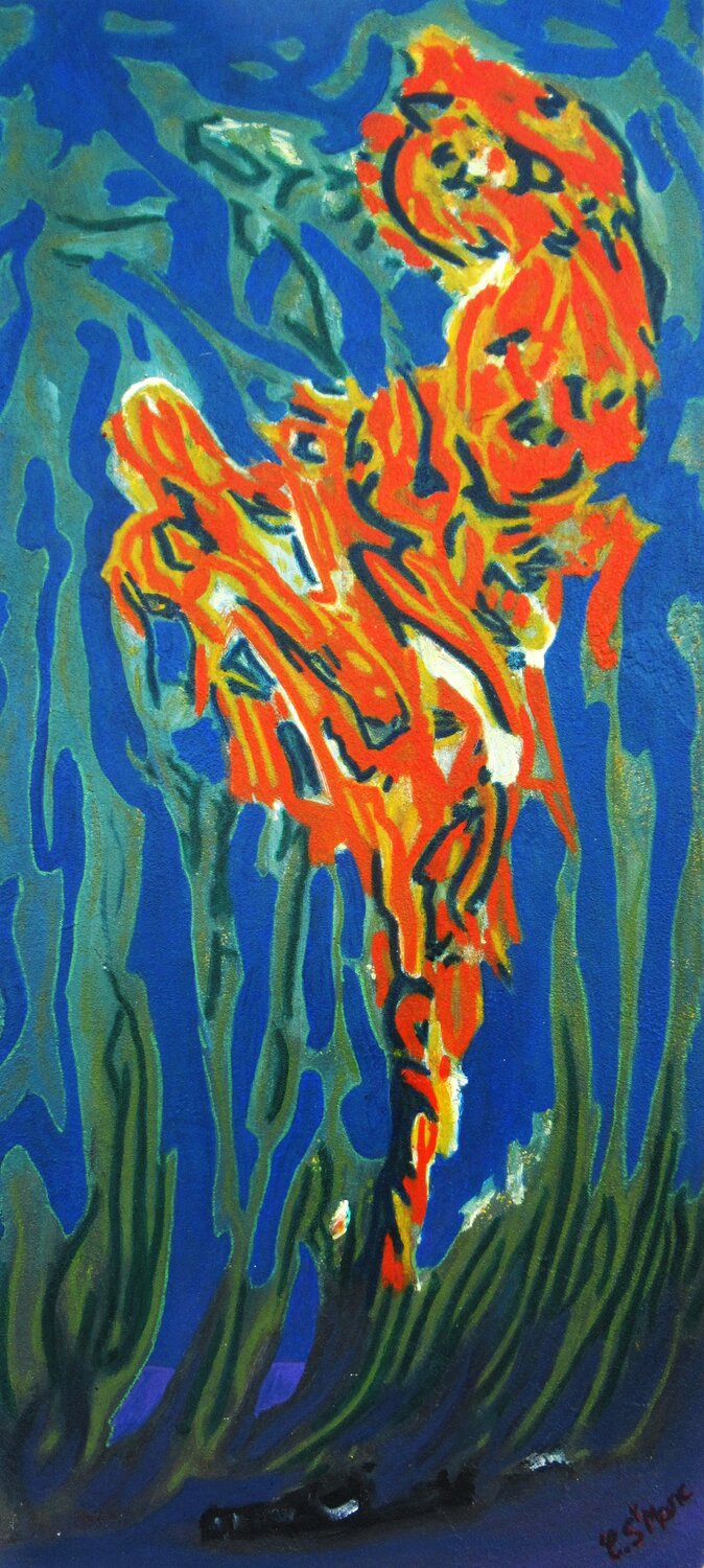 Feu de synthèse Christian Saint Marc Original painting for sale